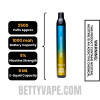 Blue Raspberry Lemon Esco Bar 2500 Puffs Disposable Vape Specifications