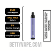 Blue Raspberry Ice Esco Bar 2500 Puffs Disposable Vape Specifications