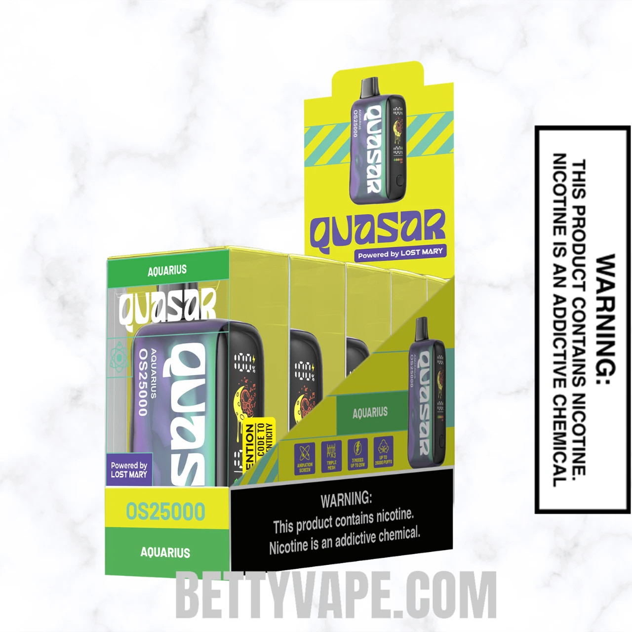 Aquarius Lost Mary Quasar OS25000 Diposable Vape with pack of 5