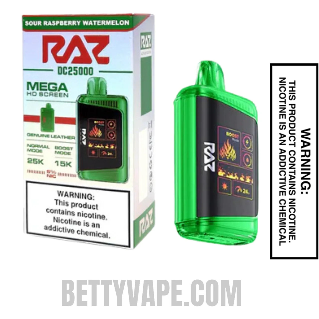 Sour Raspberry Watermelon RAZ DC25000 Disposable Vape With Package Box