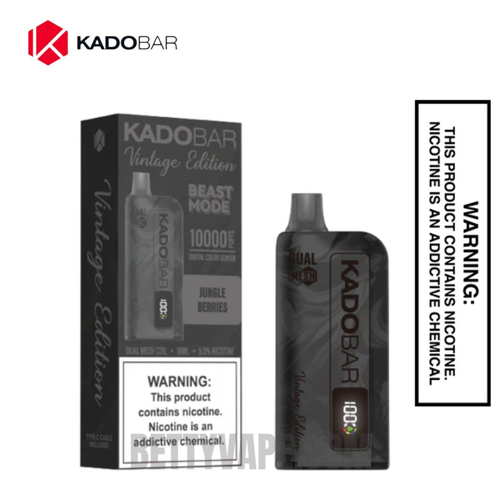 Jungle Berries Kado Bar Vintage Edition 20000 Puffs Disposable Vape With Package Box
