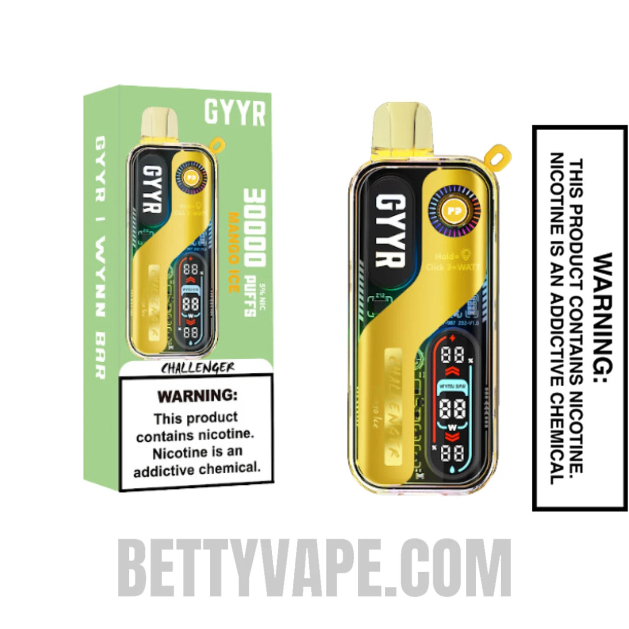 Mango ice GYYR X Wynn Bar Challenger 30K Vape with Package Box