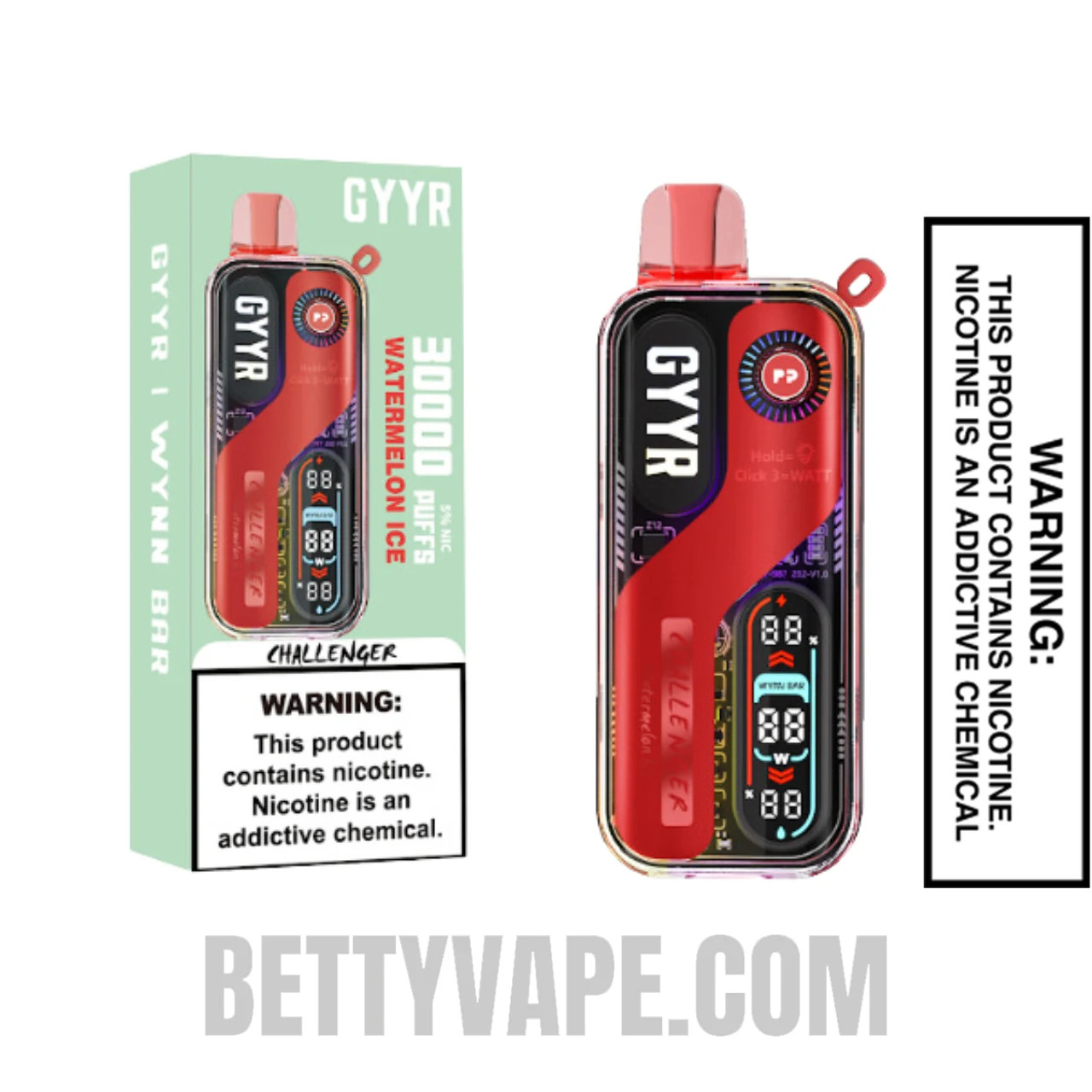 Watermelon Ice GYYR X Wynn Bar Challenger 30K Vape with Package Box