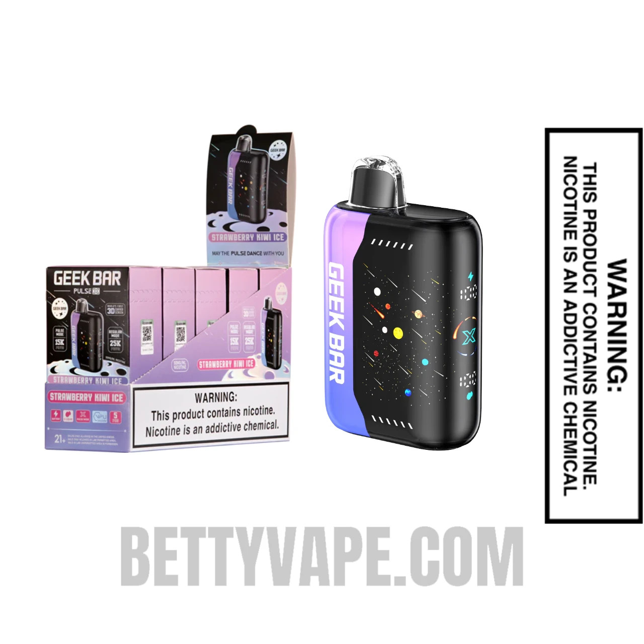 Strawberry Kiwi Ice Geek Bar Pulse X Disposable Vape with Bundle Pack