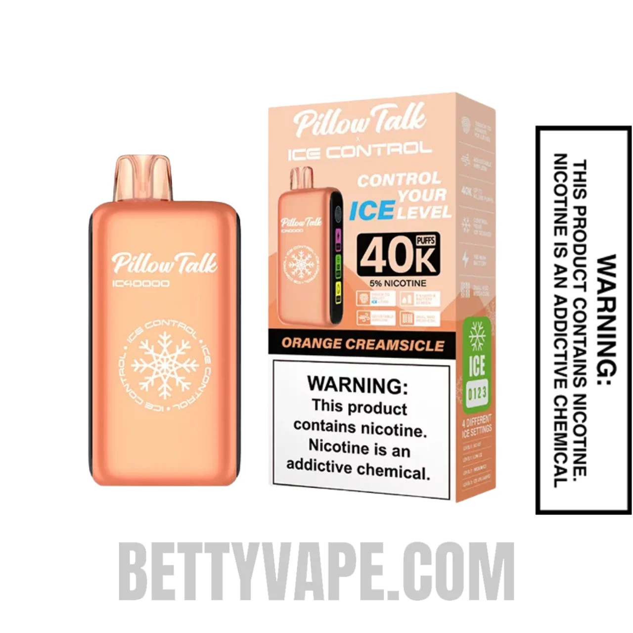 Orange Creamsicle Pillow Talk IC40000 Disposable Vape With Package Box