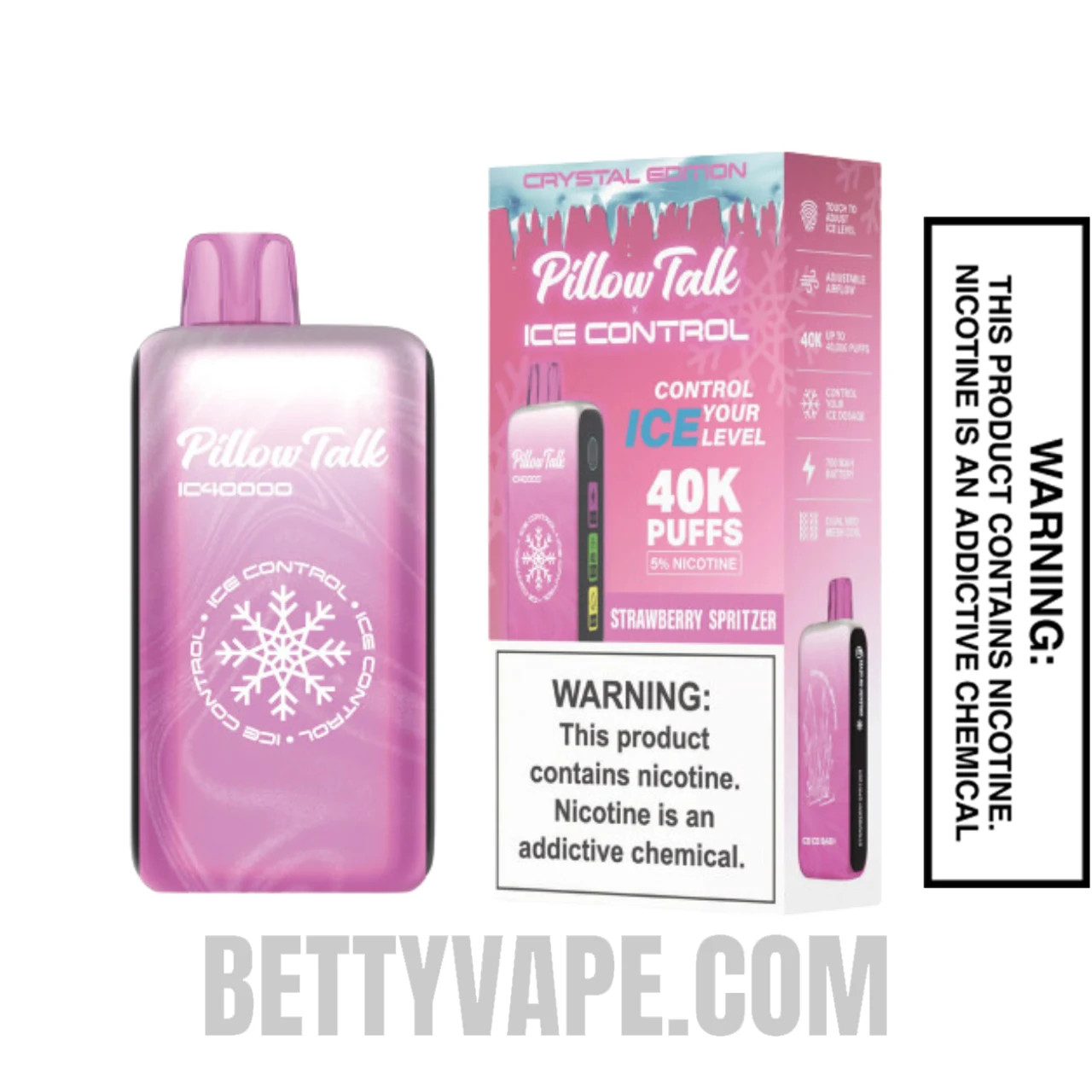 Strawberry Spritzer Pillow Talk IC40000 Crystal Edition with Vape Box