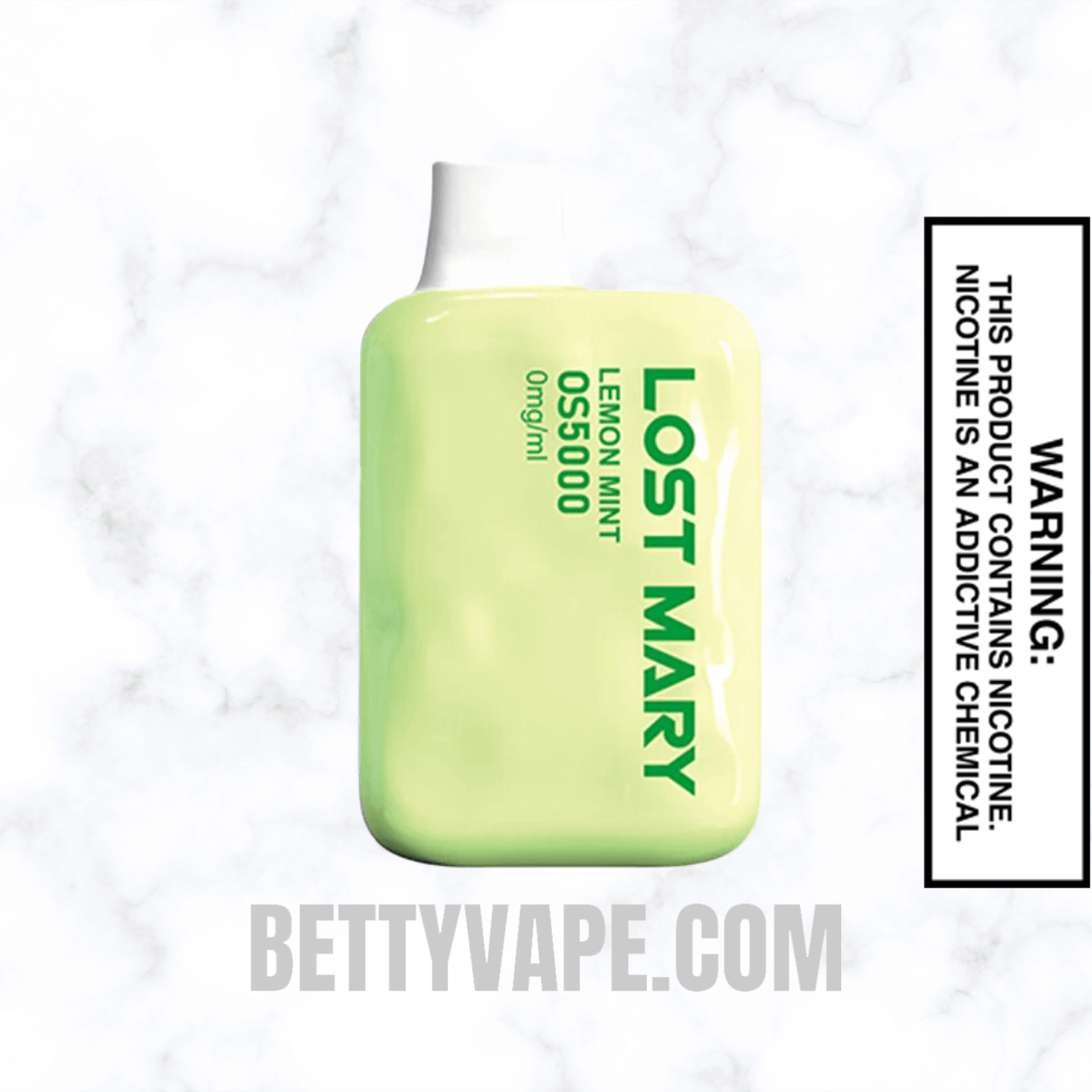 Lemon Mint Lost Mary OS5000 Zero Nicotine Vape