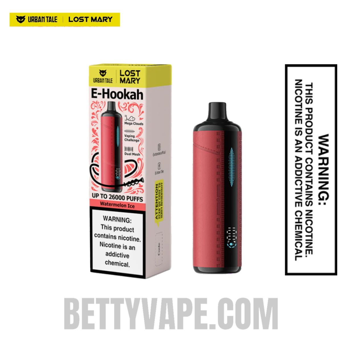 Watermelon Ice Lost Mary x Urban Tale E Hookah Vape