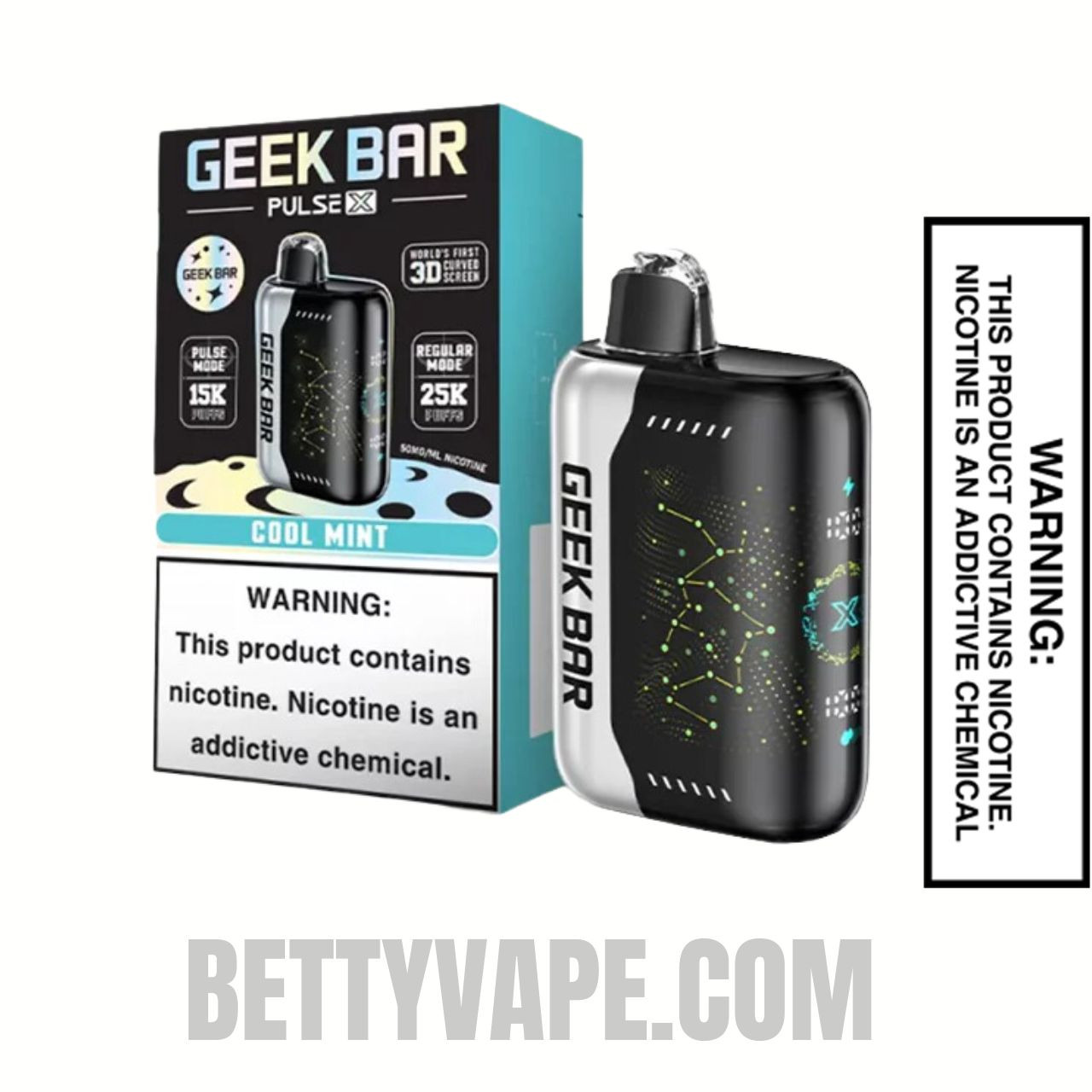 Cool Mint Geek Bar Pulse X Disposable Vape With Package Box