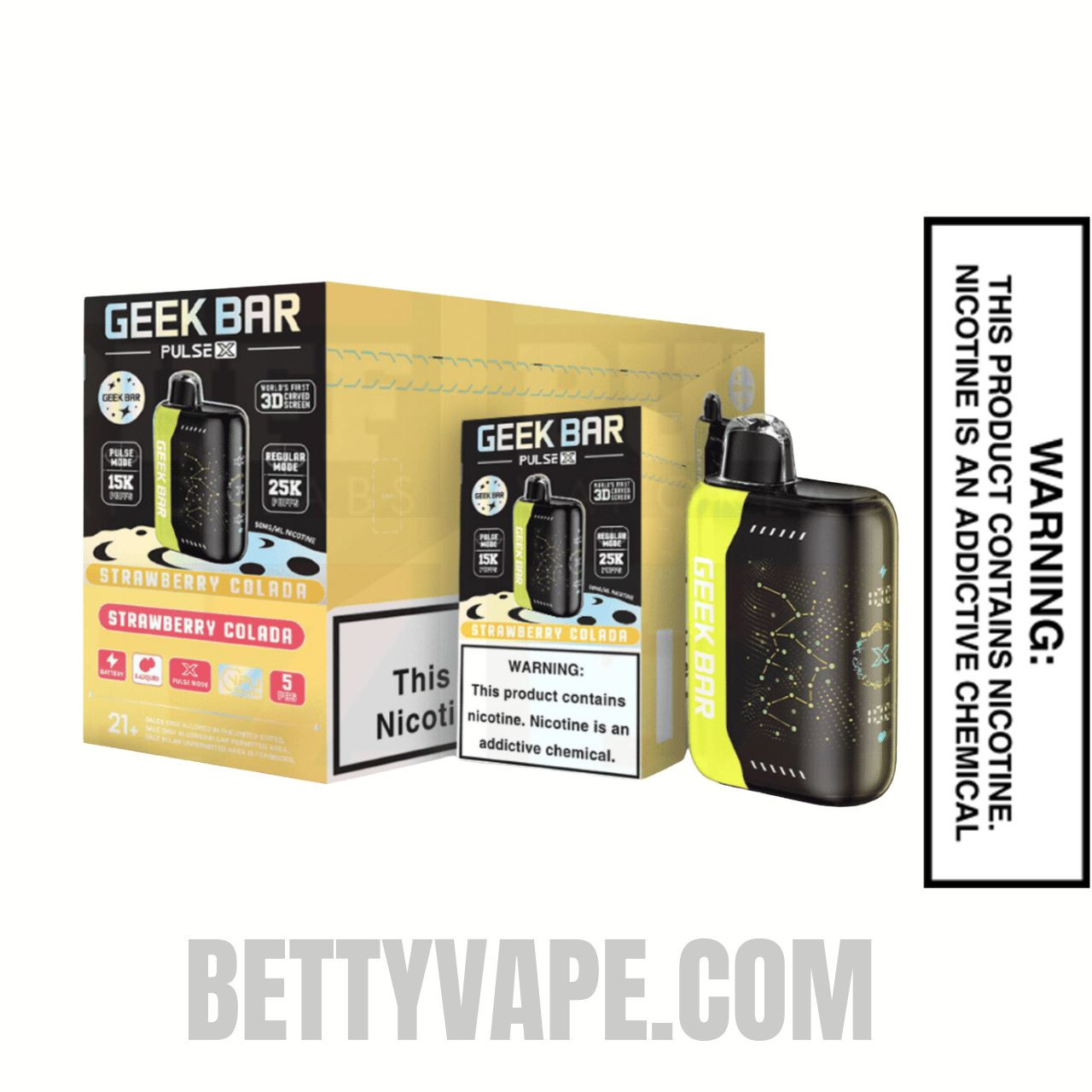 Strawberry Colada Geek Bar Pulse X Disposable Vape with Bundle Pack