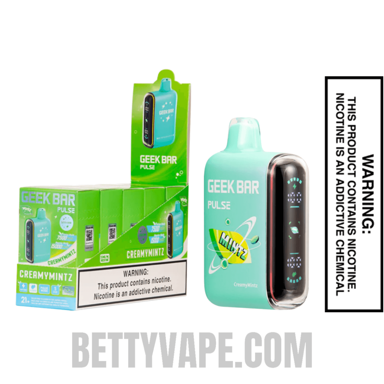 Creamymintz Geek Bar Pulse Pulse Vape With package Box