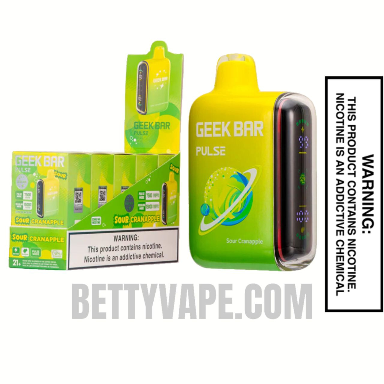 Sour Cranapple Geek Bar Pulse Disposable Vape with bundle pack