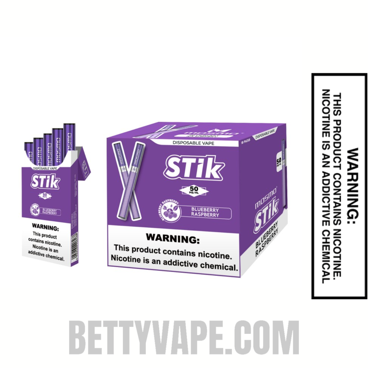 Blueberry Raspberry MOSMO Stik Disposable with Bundle box