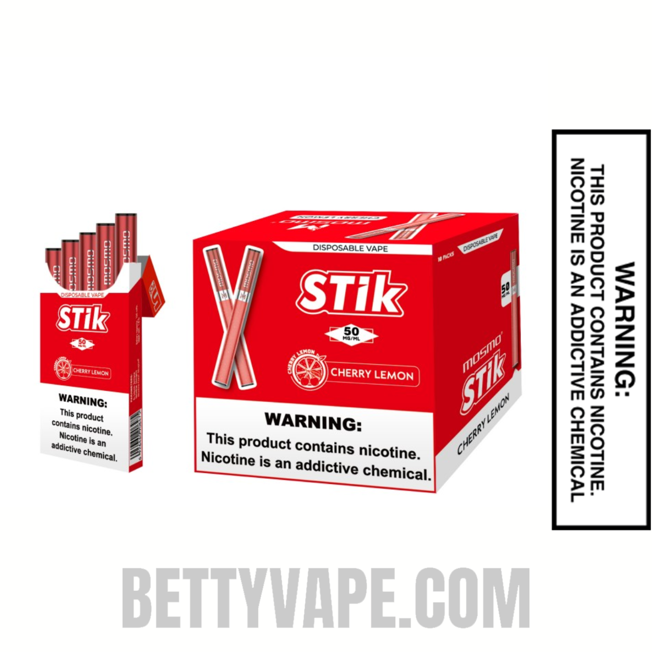 Cherry Lemon MOSMO Stik Disposable with Bundle box