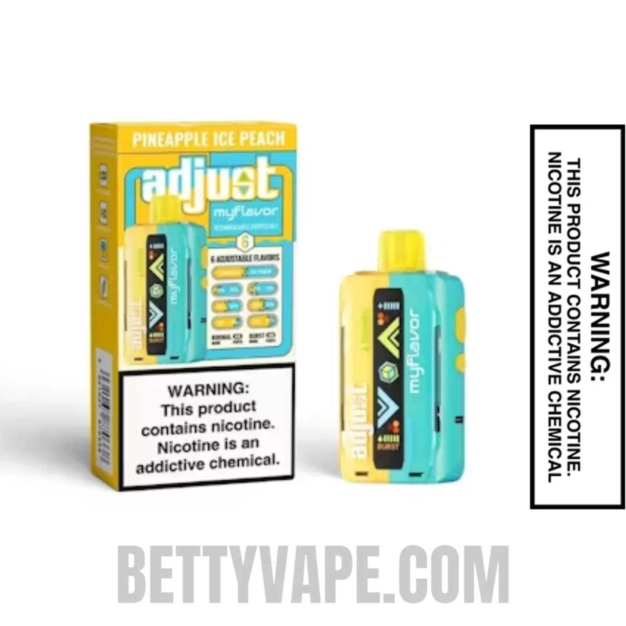 Pineapple Ice Peach Adjust MyFlavor 40K Disposable Vape with Package Box