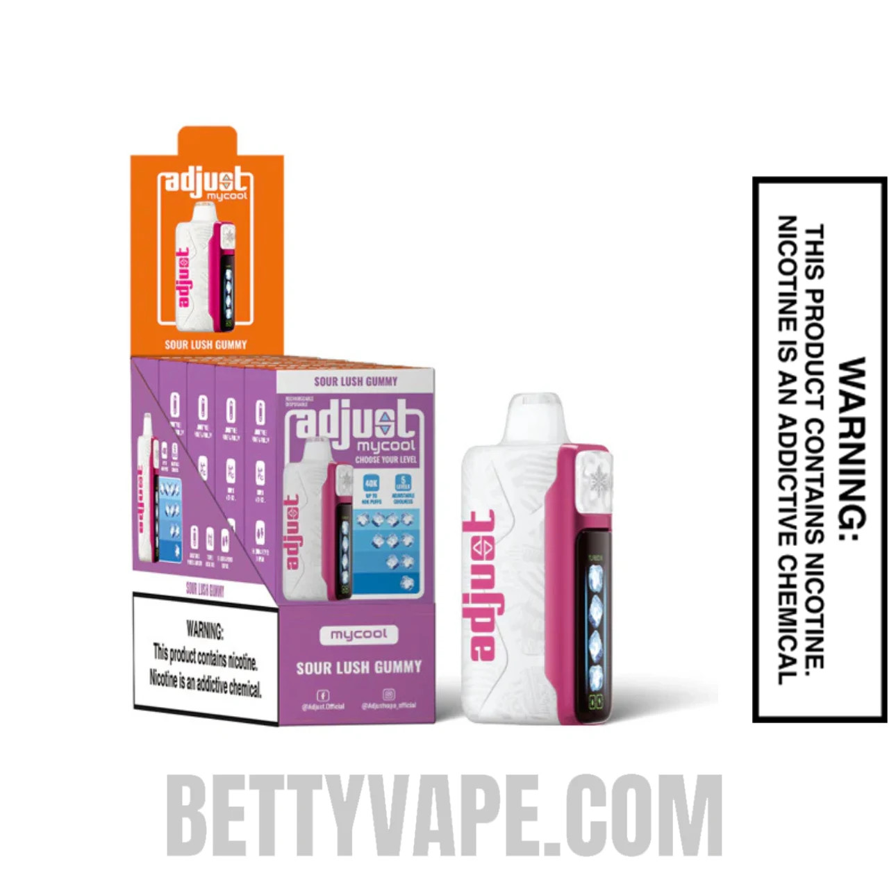 Sour Lush Gummy Adjust MyCool 40K Disposable Vape with Package Box