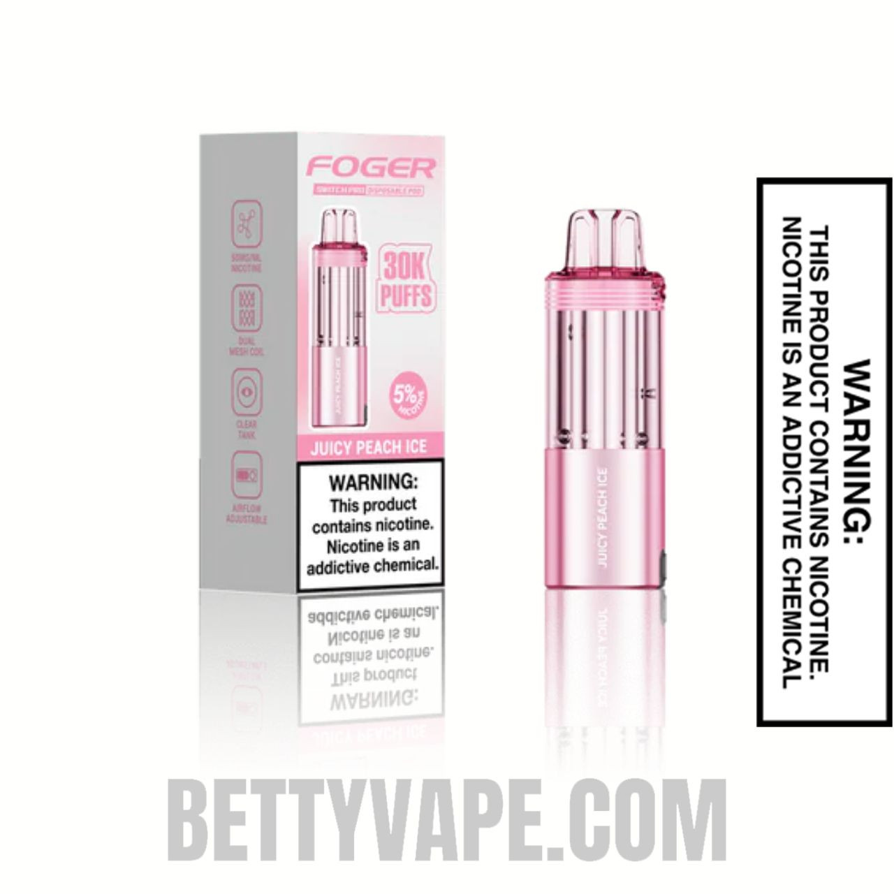 Juicy Peach Ice Foger Switch Pro Disposable Vape with Package Box