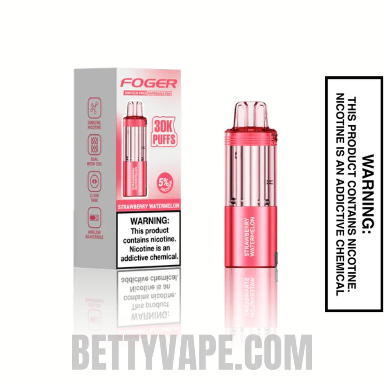 Strawberry Watermelon Foger Switch Pro Disposable Vape With Package Box
