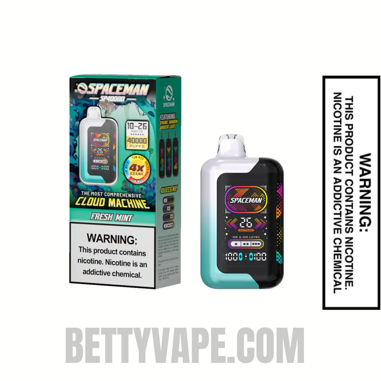 Fresh Mint Spaceman SP40000 Disposable Vape With Package Box
