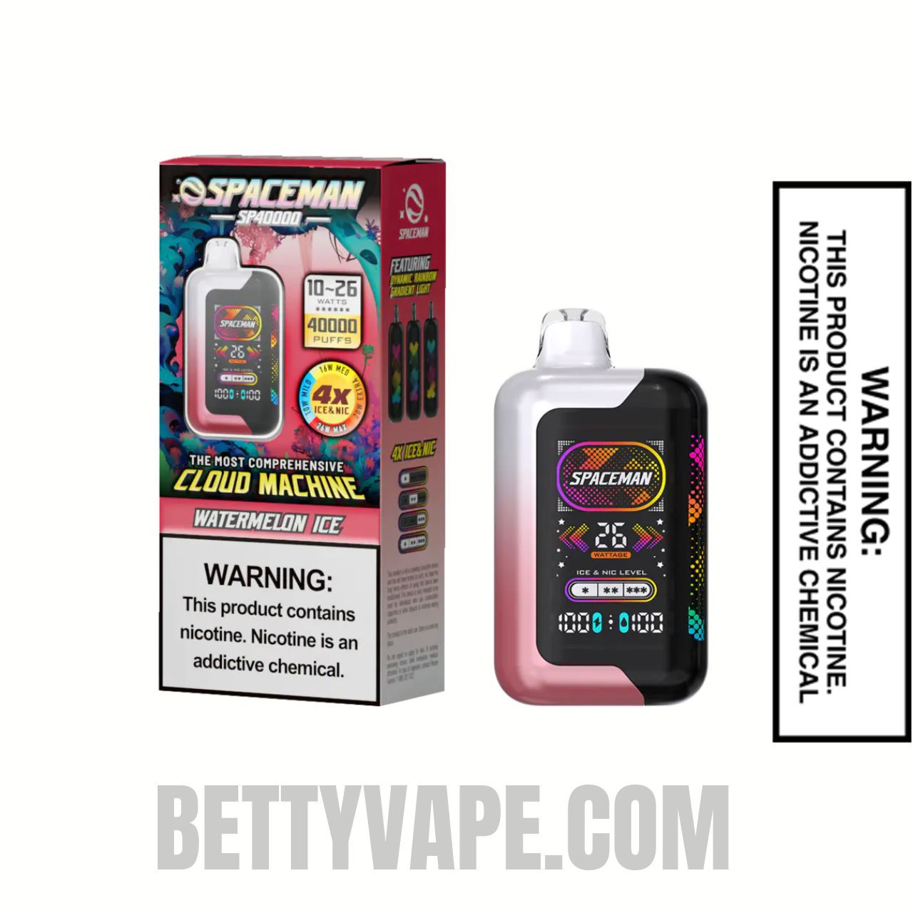 Watermelon Ice Spaceman SP40000 Disposable Vape With Package Box