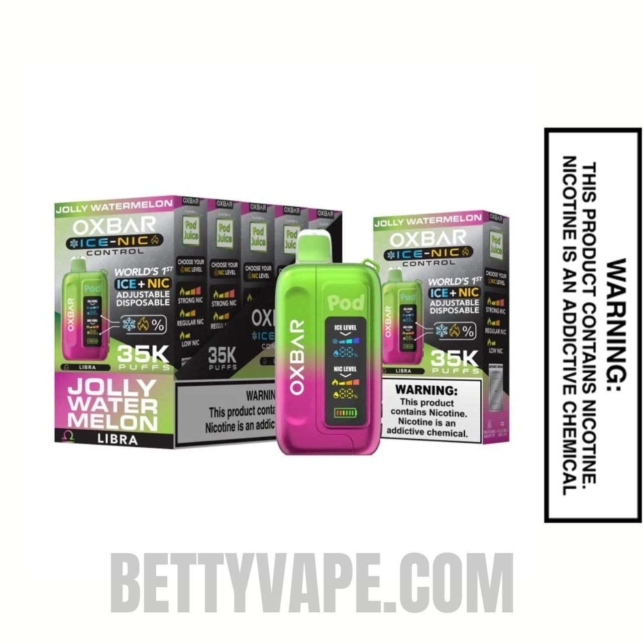 Jolly Watermelon OXBAR Ice-Nic Control Disposable Vape With Bundle Pack
