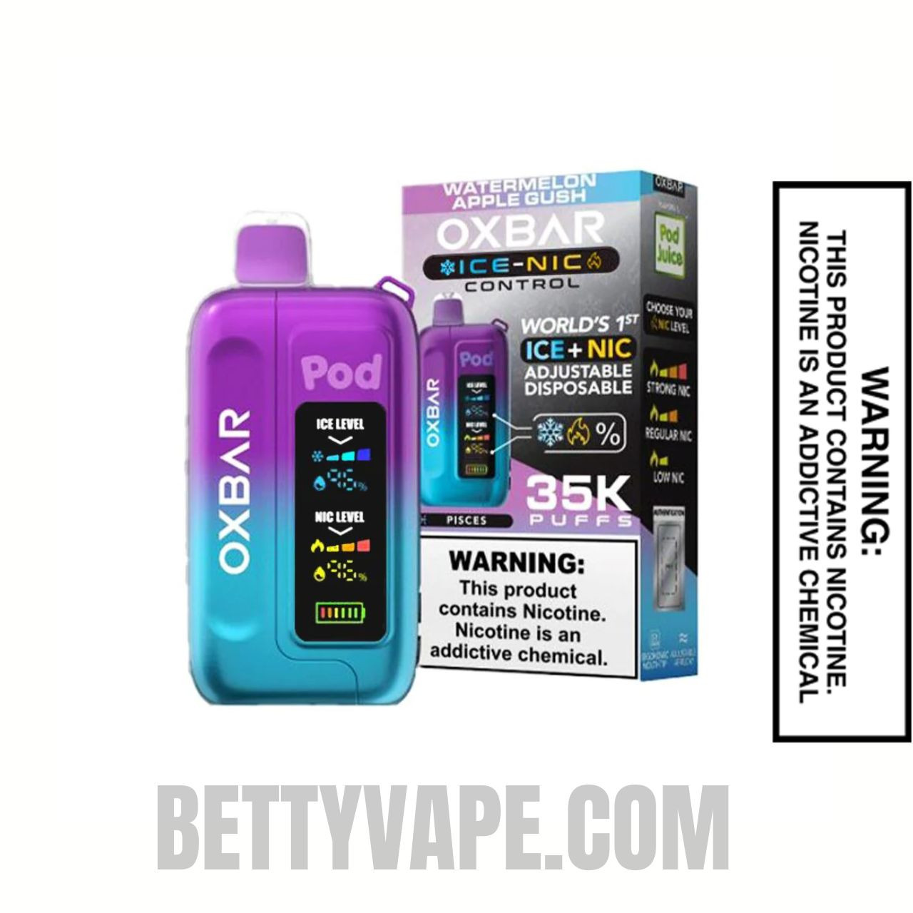Watermelon Apple Gush OXBAR Ice-Nic Control Disposable Vape With Package Box