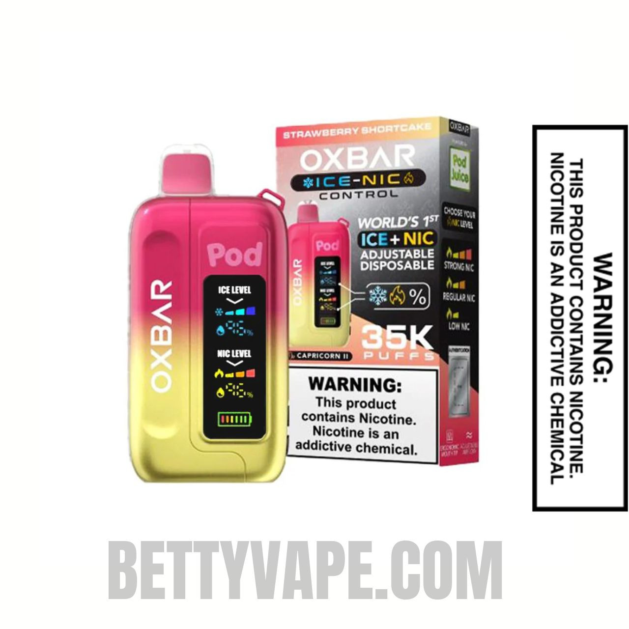 Strawberry Shortcake OXBAR Ice-Nic Control Disposable Vape  With Package Box