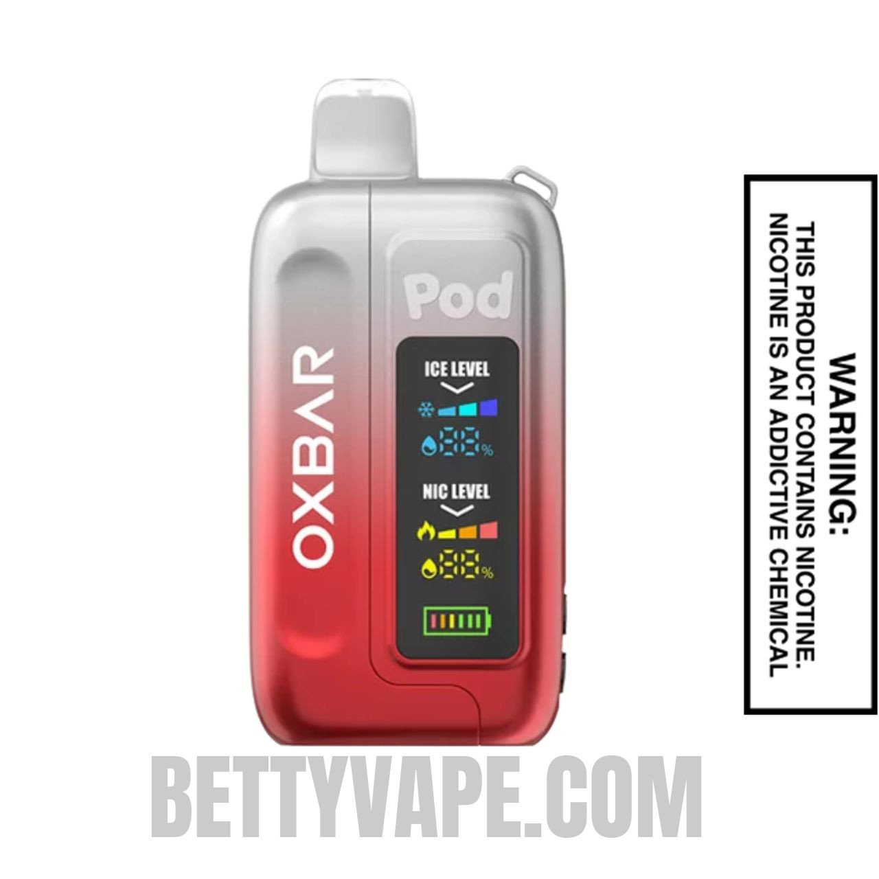 Clear Ruby Red OXBAR Ice-Nic Control Disposable Vape