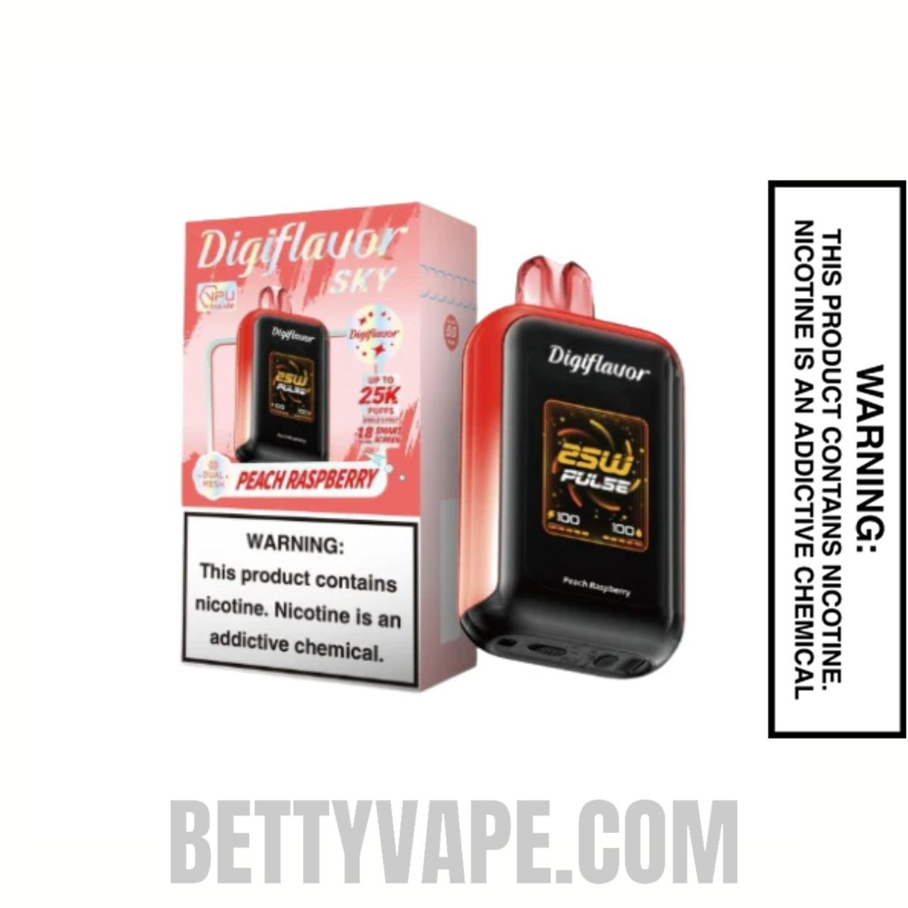 Peach Raspberry Digiflavor Sky 25K Vape With Package Box