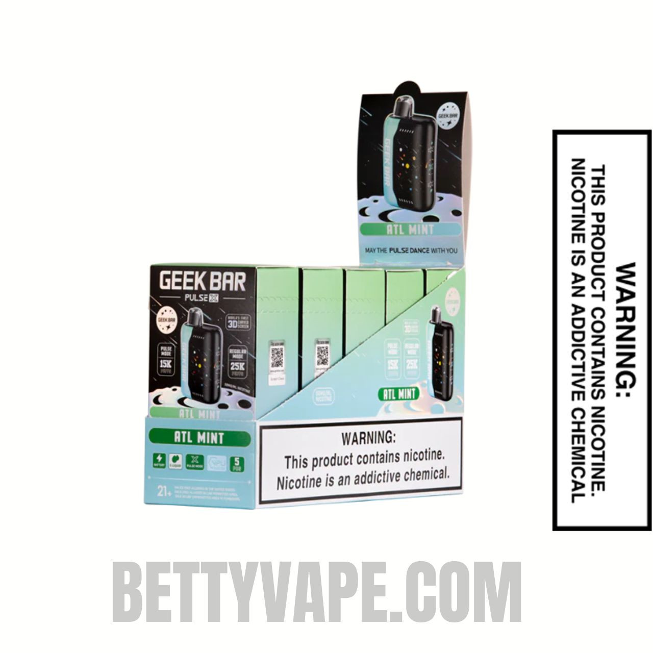 Atl Mint Geek Bar Pulse X 25K Disposable Vape  With Bundle Pack