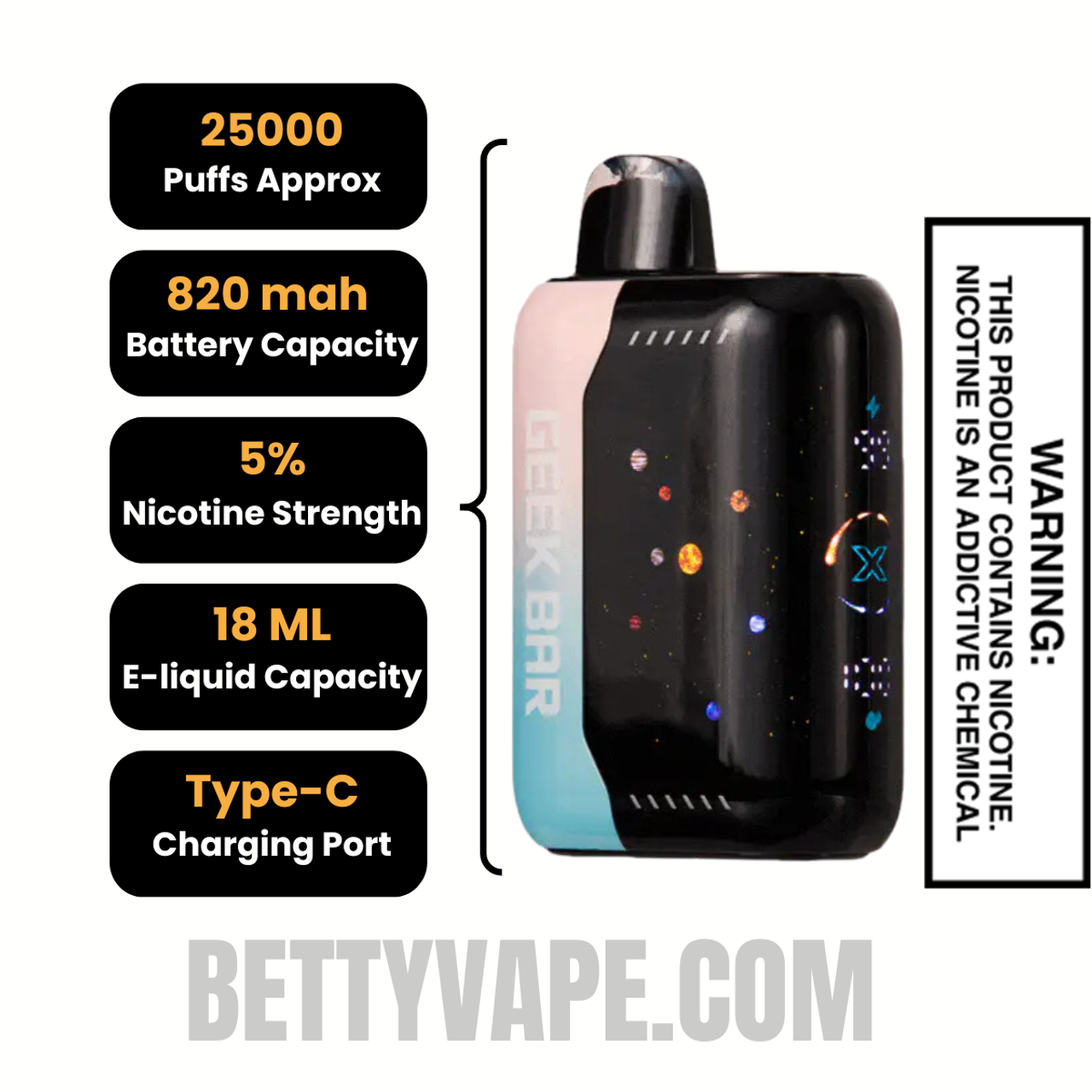 Pink & Blue Geek Bar Pulse X 25K Disposable Vape Specification Pink & Blue Geek Bar Pulse X 25K Disposable Vape Specification