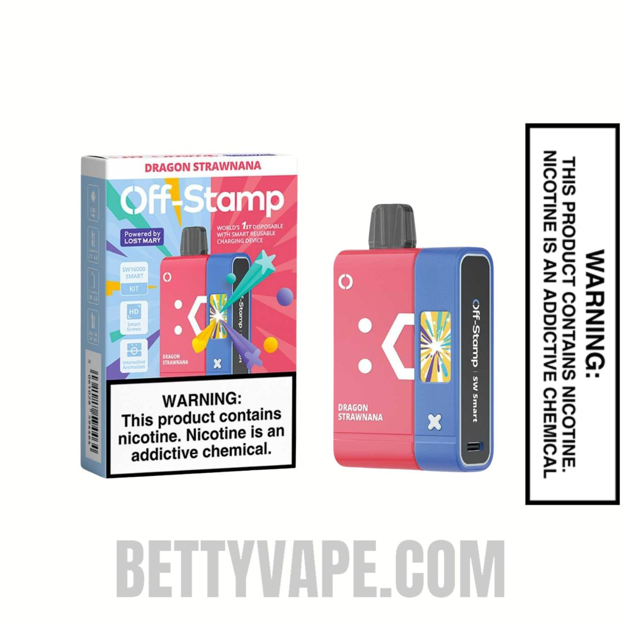 Dragon Strawnana Off Stamp SW16000 Disposable Vape Kit  With Package Box