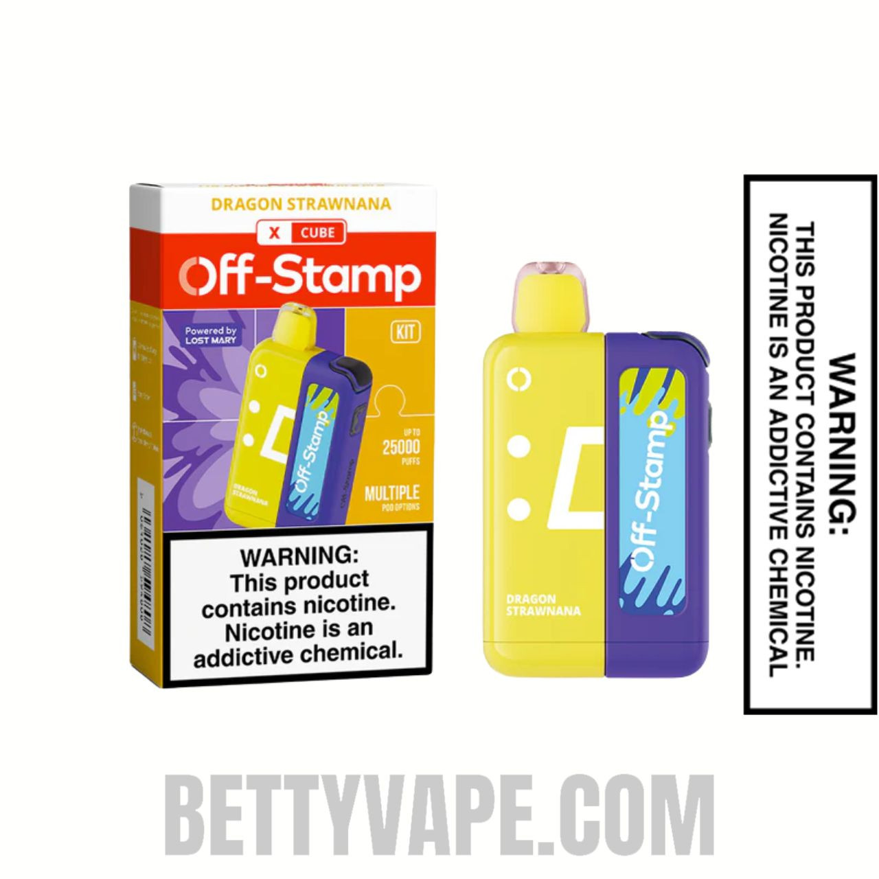 Dragon Strawnana Off Stamp X CUBE 25K Vape Kit With Package Box