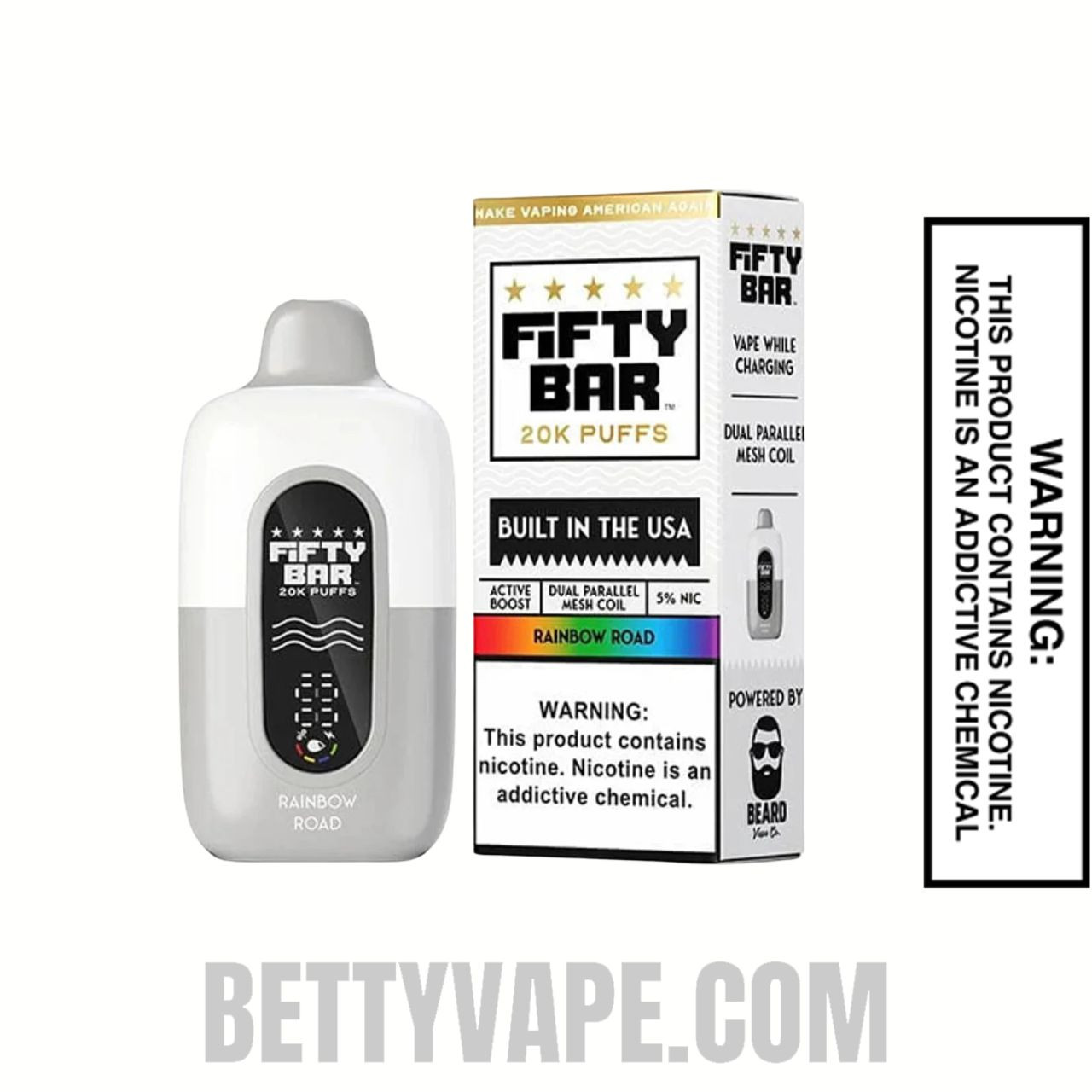 Rainbow Road Fifty Bar 20k Disposable Vape With Bundle Pack