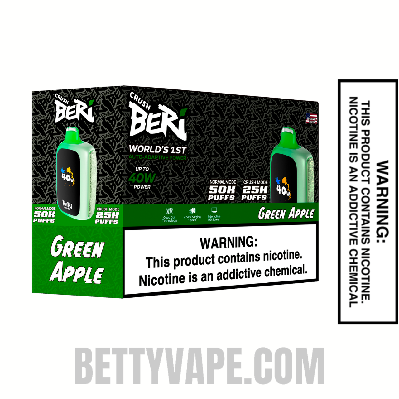 Green Apple Beri Crush 50K Disposable Vape with bundle box