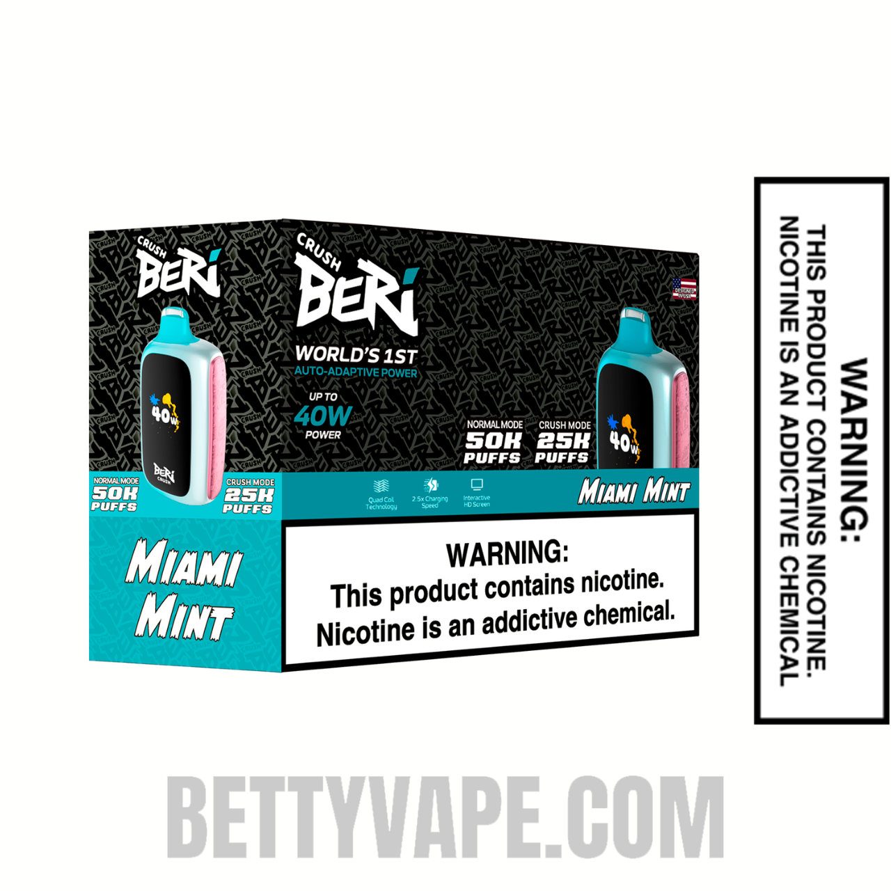 Miami Mint Beri Crush 50K Disposable Vape with bundle box