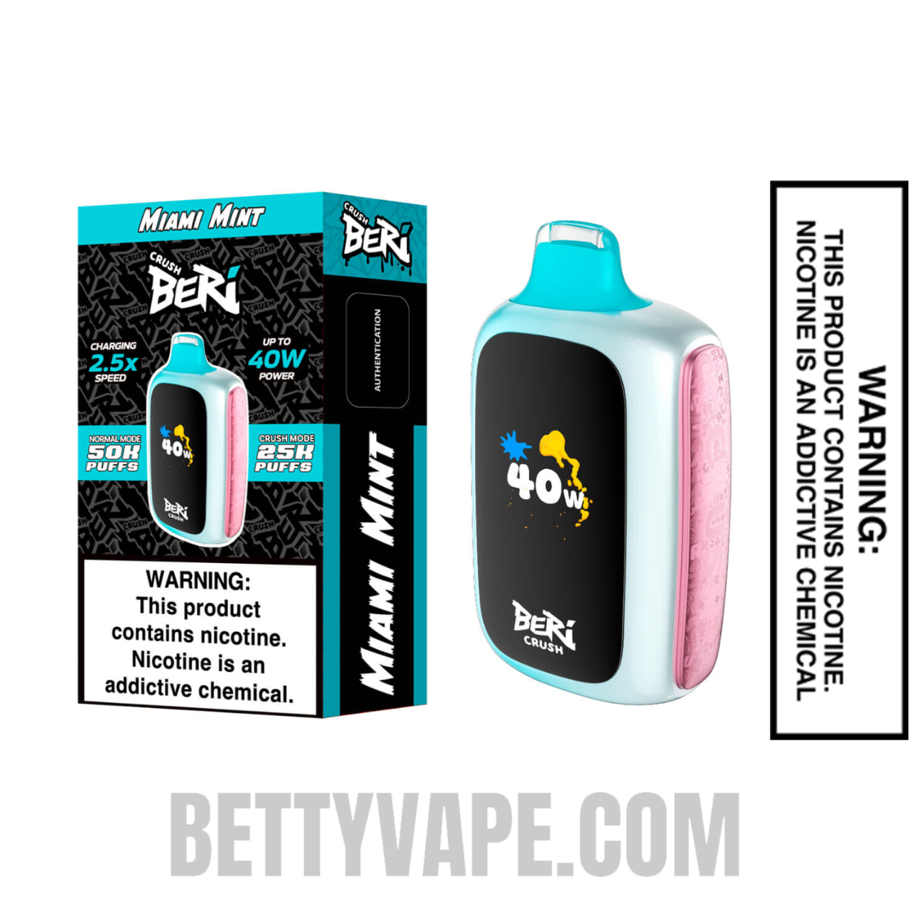 Miami Mint Beri Crush 50K Disposable Vape with package box