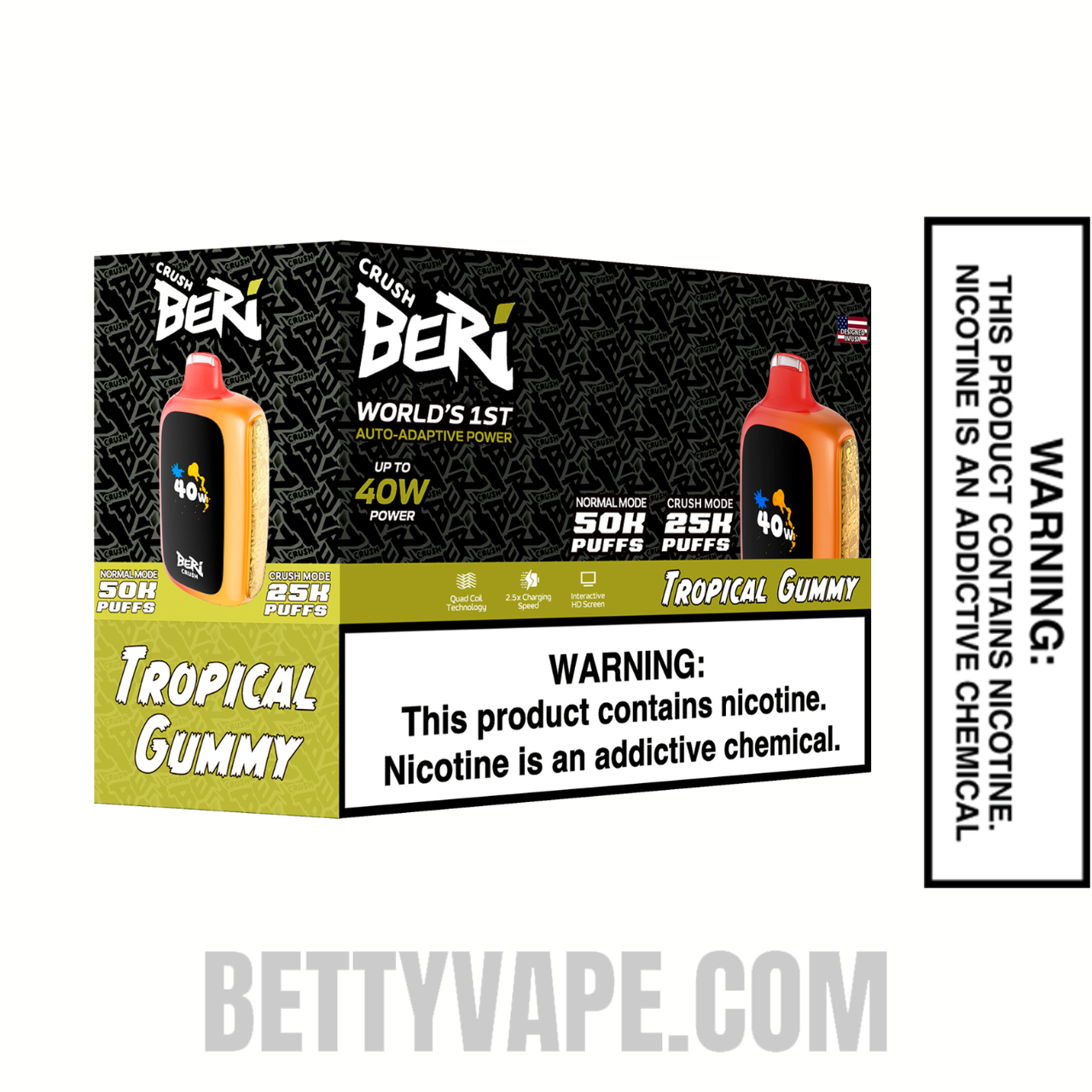 Tropical Gummy Beri Crush 50K Disposable Vape with bundle box