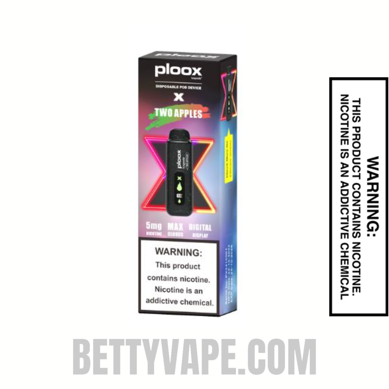 Two Apple Ploox X Portable Hookah Disposable Vape With Package Box