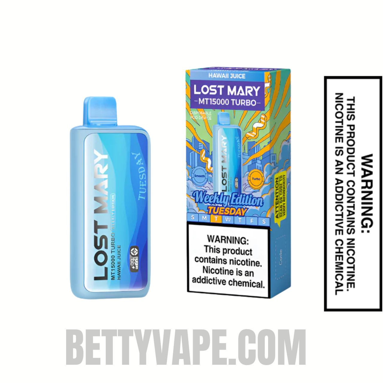 Hawaii Juice Lost Mary MT15000 Disposable Vape With Package Box