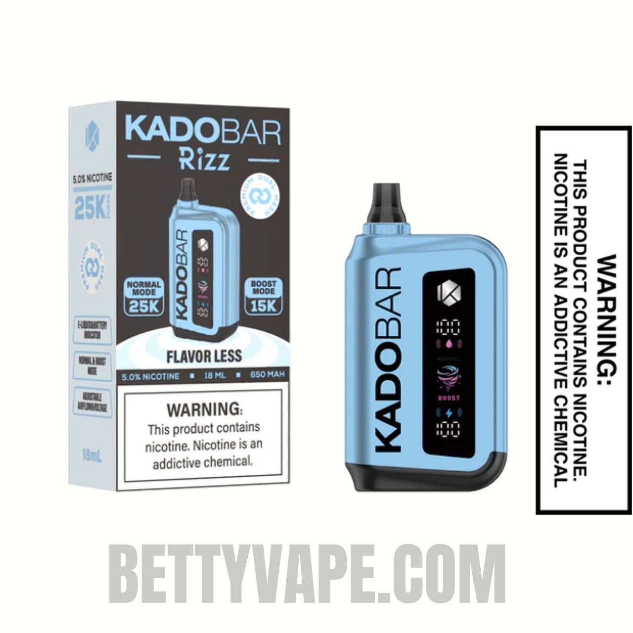 Flavor Less Kado Bar Rizz 25000 Disposable Vape With Package Box