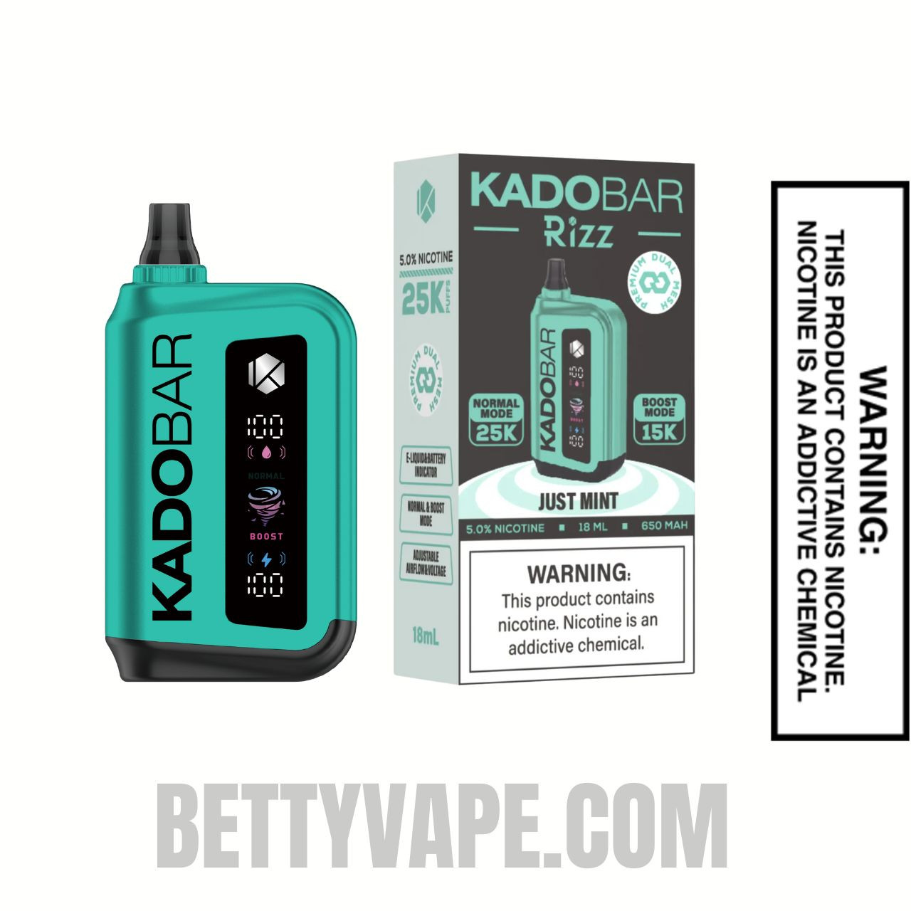 Just Mint Kado Bar Rizz 25000 Disposable Vape With Package Box