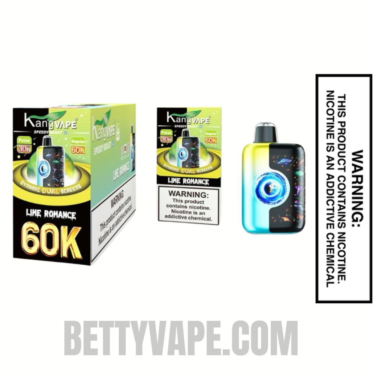 Lime Romance Kangvape Speedy Beast X 60K Disposable Vape With Bundle Pack