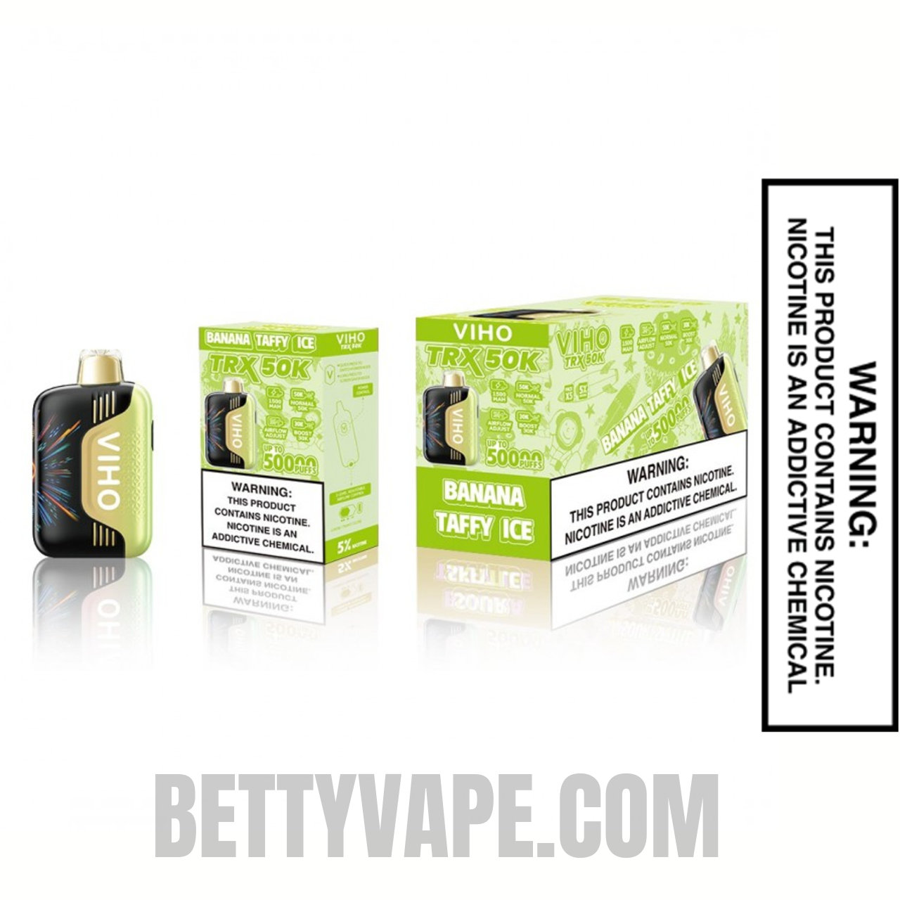 Banana Taffy Ice VIHO TRX 50K Disposable Vape With Bundle Box