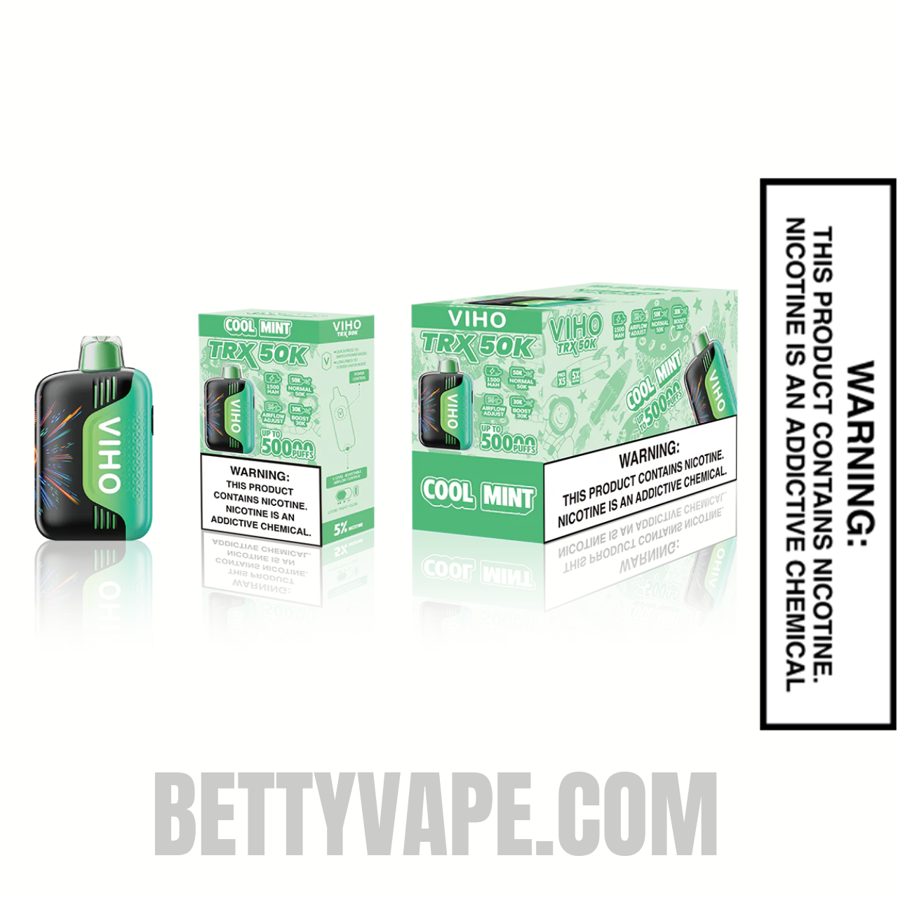 Cool Mint VIHO TRX 50K Disposable Vape With Bundle Box