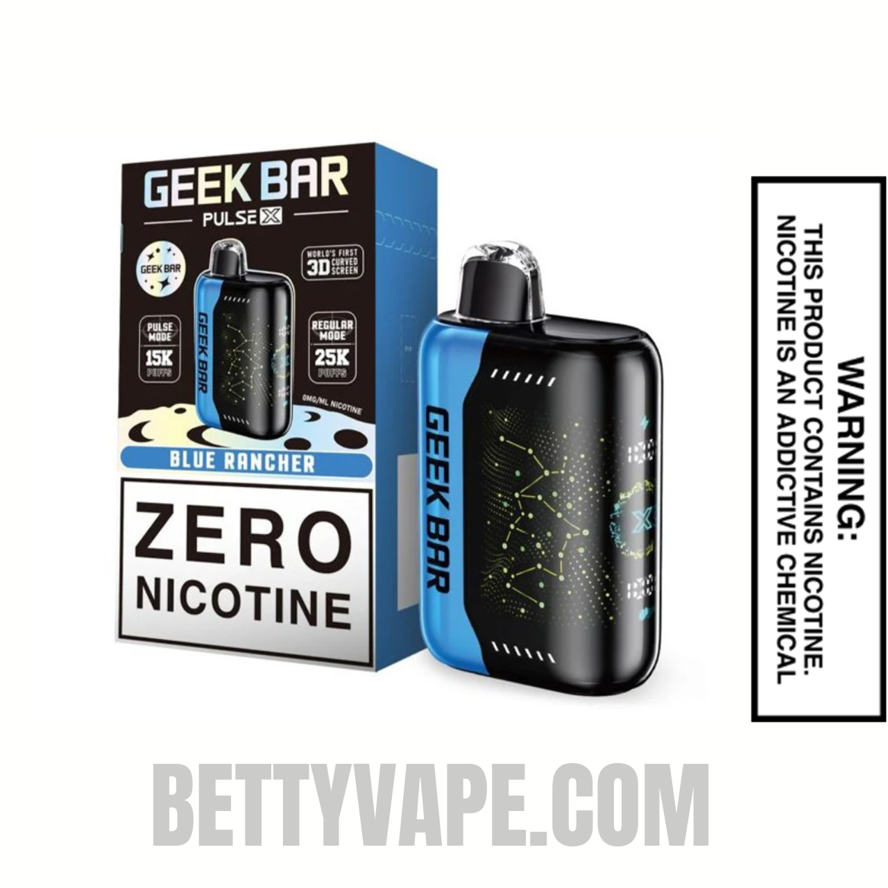 Blue Rancher Geek Bar Pulse X Zero Nicotine Disposable Vape With Package Box Blue Rancher Geek Bar Pulse X Zero Nicotine Disposable Vape With Package Box