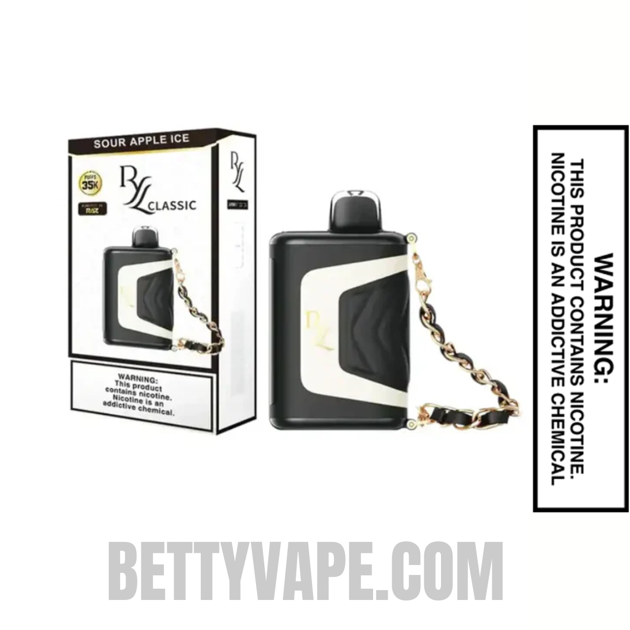 Sour Apple Ice RAZ RYL Classic 35K Disposable Vape With Package