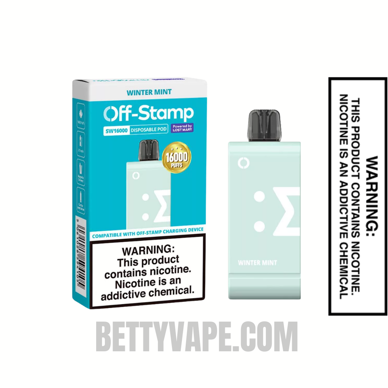 Winter Mint Off-Stamp SW16000 Vape Kit with package box