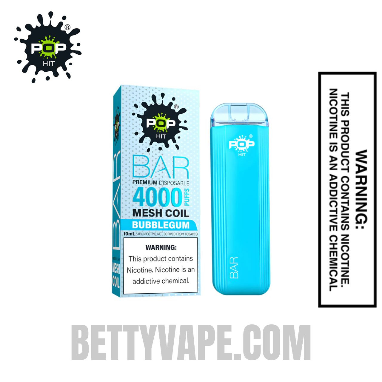 Bubblegum Pop HIT Bar 4000 Puffs Disposable Vape
