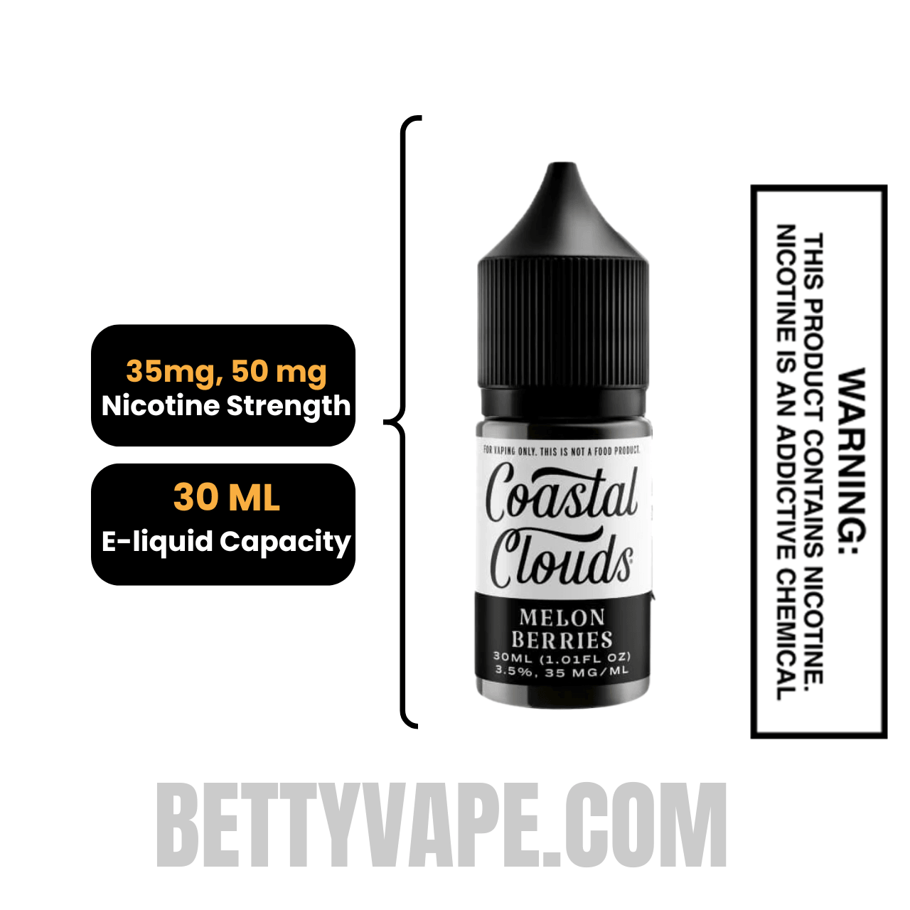 Melon Berries Salt Coastal Clouds Salt Nic 30 ML Specifications